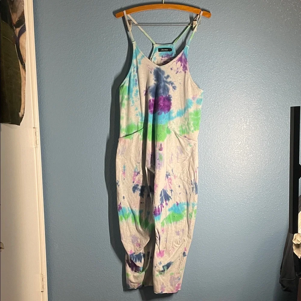 Tie-Dye Sleeveless Jumpsuit - Picture 2 of 7